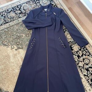 Navy blue jacket maxi